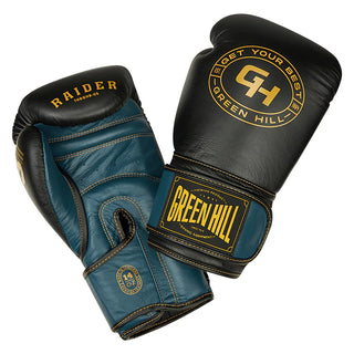 GUANTES DE BOXEO REF. RAIDER NEGRO AZUL PETROLEO