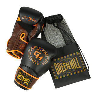 GUANTES DE BOXEO REF. STRIKER NEGRO/NARANJA