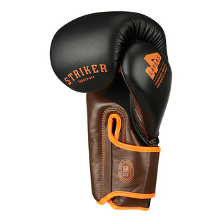 GUANTES DE BOXEO REF. STRIKER NEGRO/NARANJA