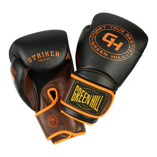GUANTES DE BOXEO REF. STRIKER NEGRO/NARANJA