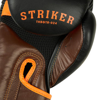 GUANTES DE BOXEO REF. STRIKER NEGRO/NARANJA