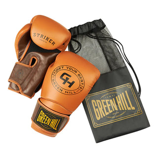GUANTES DE BOXEO REF. STRIKER NARANJA/MARRON