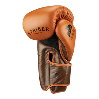 GUANTES DE BOXEO REF. STRIKER NARANJA/MARRON