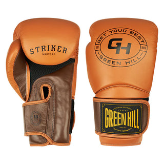 GUANTES DE BOXEO REF. STRIKER NARANJA/MARRON