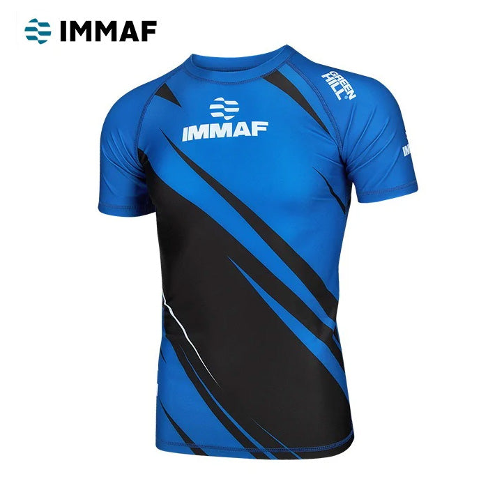 RASH GUARD AZUL APROBADO IMMAF GREENHILL – Greenhill Colombia